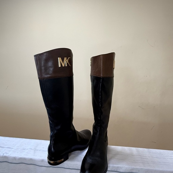 Michael Kors Black and Brown Over the Knee Boots - Picture 9 of 10